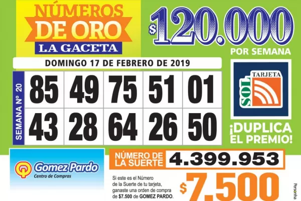 Los Números de Oro de LA GACETA