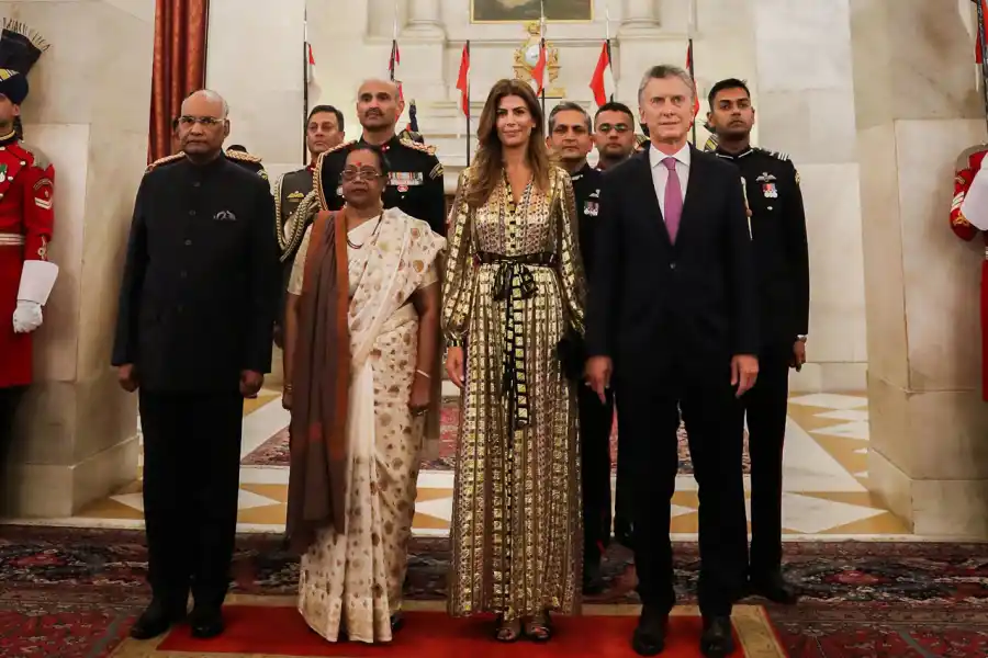 NUEVA DELHI. El presidente Mauricio Macri se reunió con el presidente de la India, Ram Nath Kovin, en el Palacio Rashtrapati Bhavan.