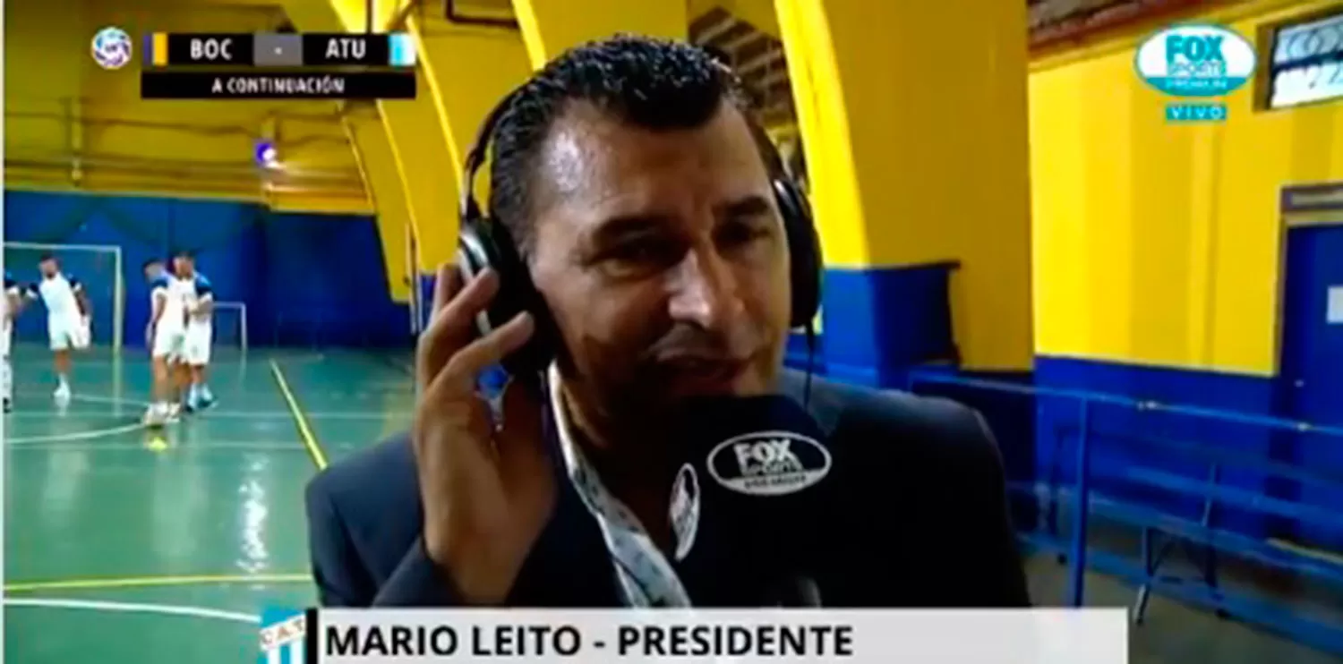 HABLÓ DE TODO. Mario Leito en la previa del partido ante Boca.