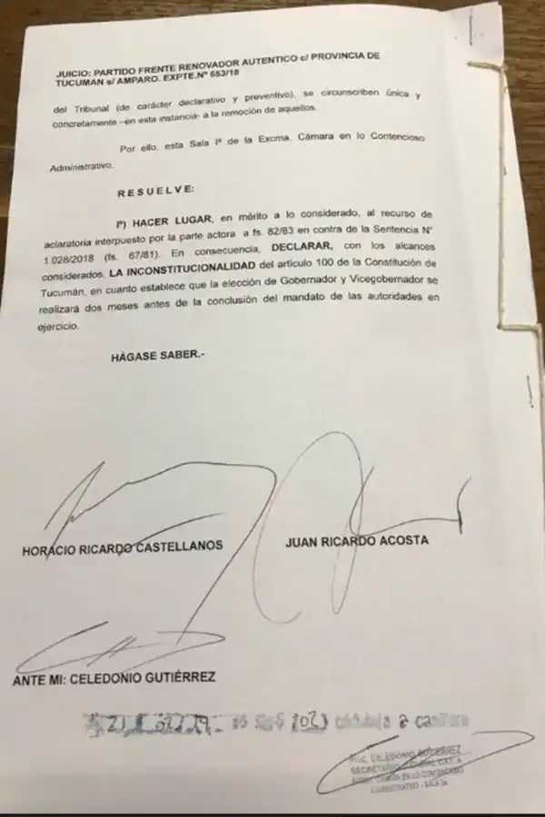 Manzur ya tiene vía libre para adelantar las elecciones provinciales