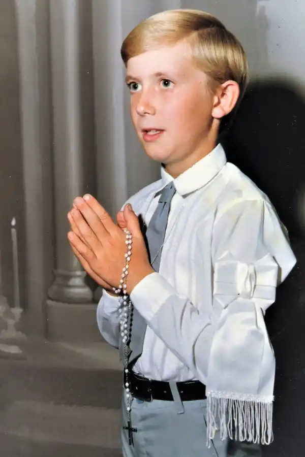 Rausch cuando era niño y asistía al seminario.