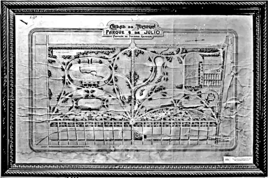 PROYECTO. El parque 9 de Julio sirvió para sanear la zona pantanosa entre el río y la ciudad. 