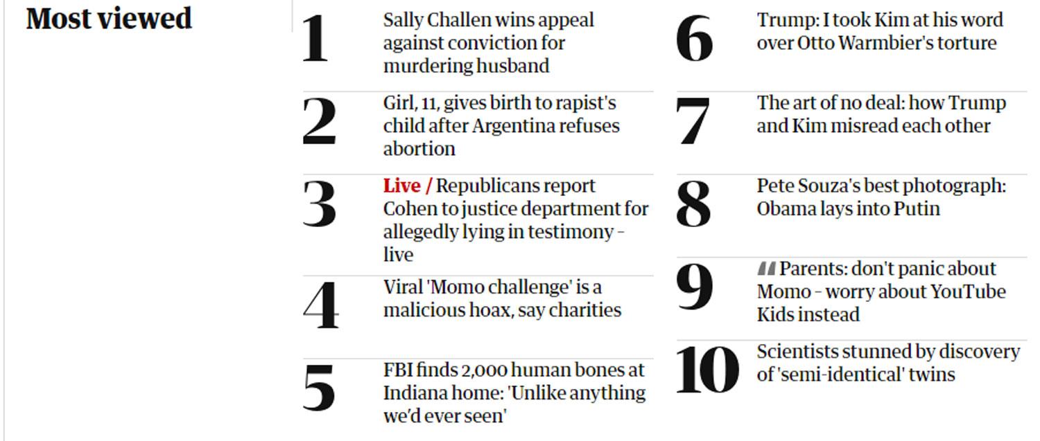 The Guardian reflejó el caso de la niña violada y es la segunda nota más leída en su sitio