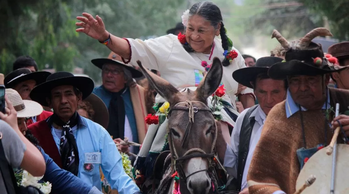 GREGORIA GOYITA NAVARRO. Coronada como la Pachamama en 2018. FOTO TOMADA DE amaichadelvalle.com