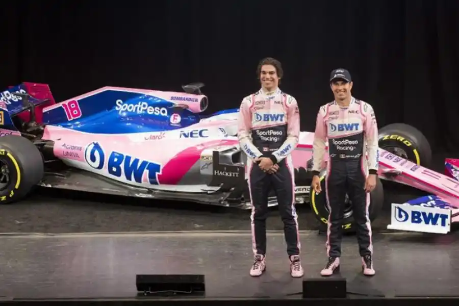 RACING POINT F1 TEAM. El mexicano Sergio Pérez y el canadiense Lance Stroll son los protagonistas del segundo año del equipo que lleva el color rosa como preponderante. Pérez mantiene el vínculo; Stroll llega desde Williams.