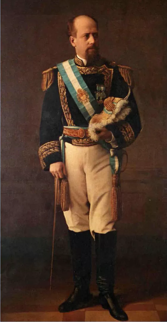 JULIO ARGENTINO ROCA. El militar y estadista tucumano, en un óleo de Genaro Pérez. 