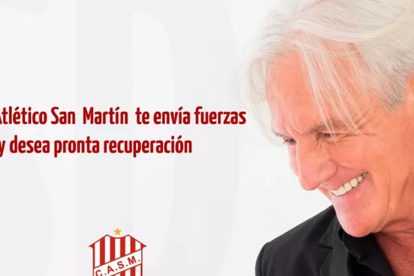 Los hinchas de San Martín y un mensaje para Sergio Denis en La Ciudadela