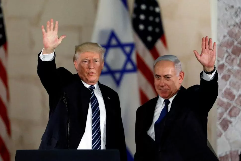 ALIADOS. Las relaciones de Trump con Israel son cada vez más cercanas. reuters 