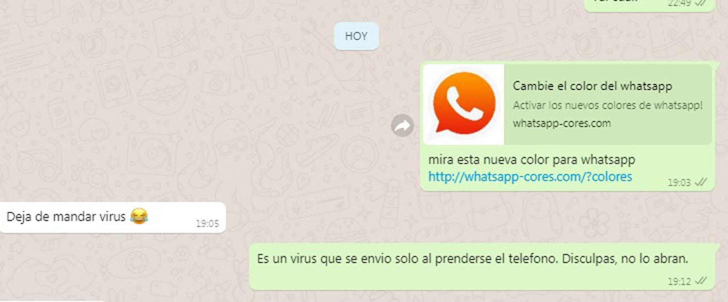 Nueva amenaza en WhatsApp: si caes en el engaño, la app envía un virus desde el celular