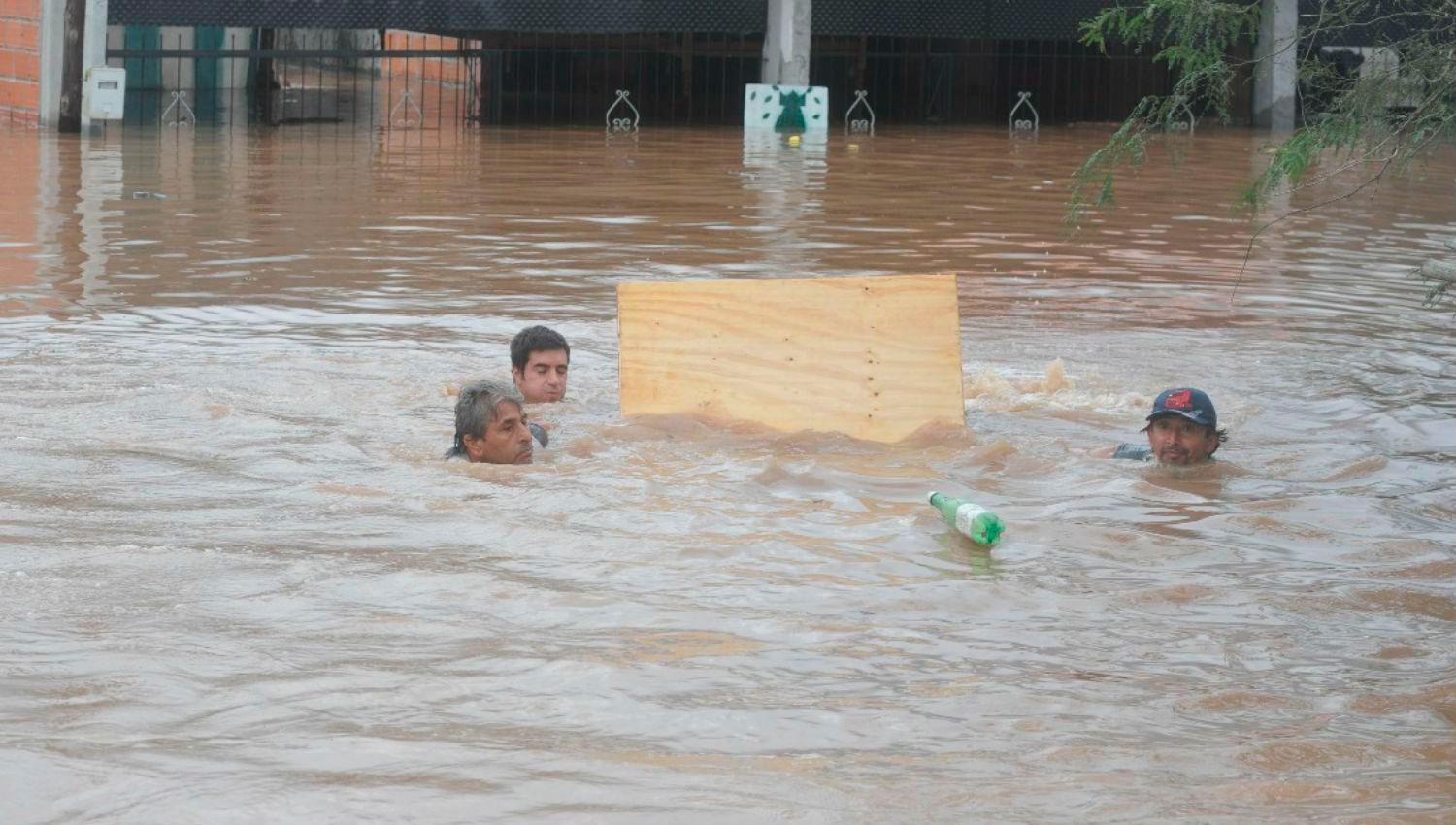 LA MADRID. Inundaciones en abril de 2017.