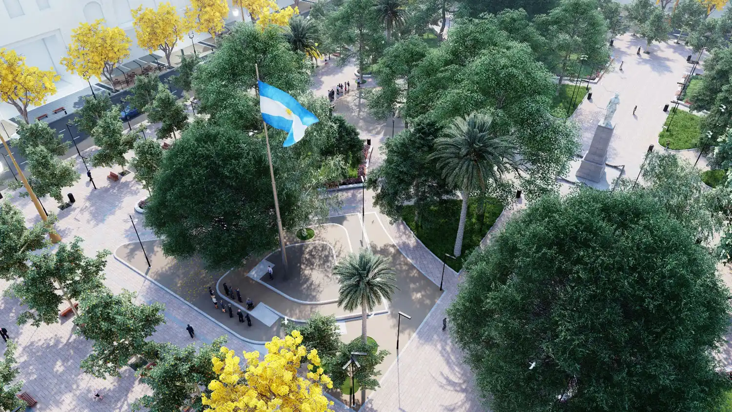 Invertirán casi 4 millones de dólares en mejorar la plaza Independencia: así quedará