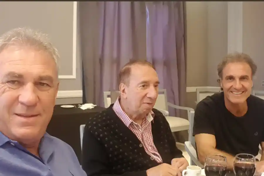 Pumpido, Bilardo y Ruggeri.