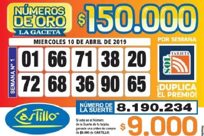 Los Números de Oro de LA GACETA