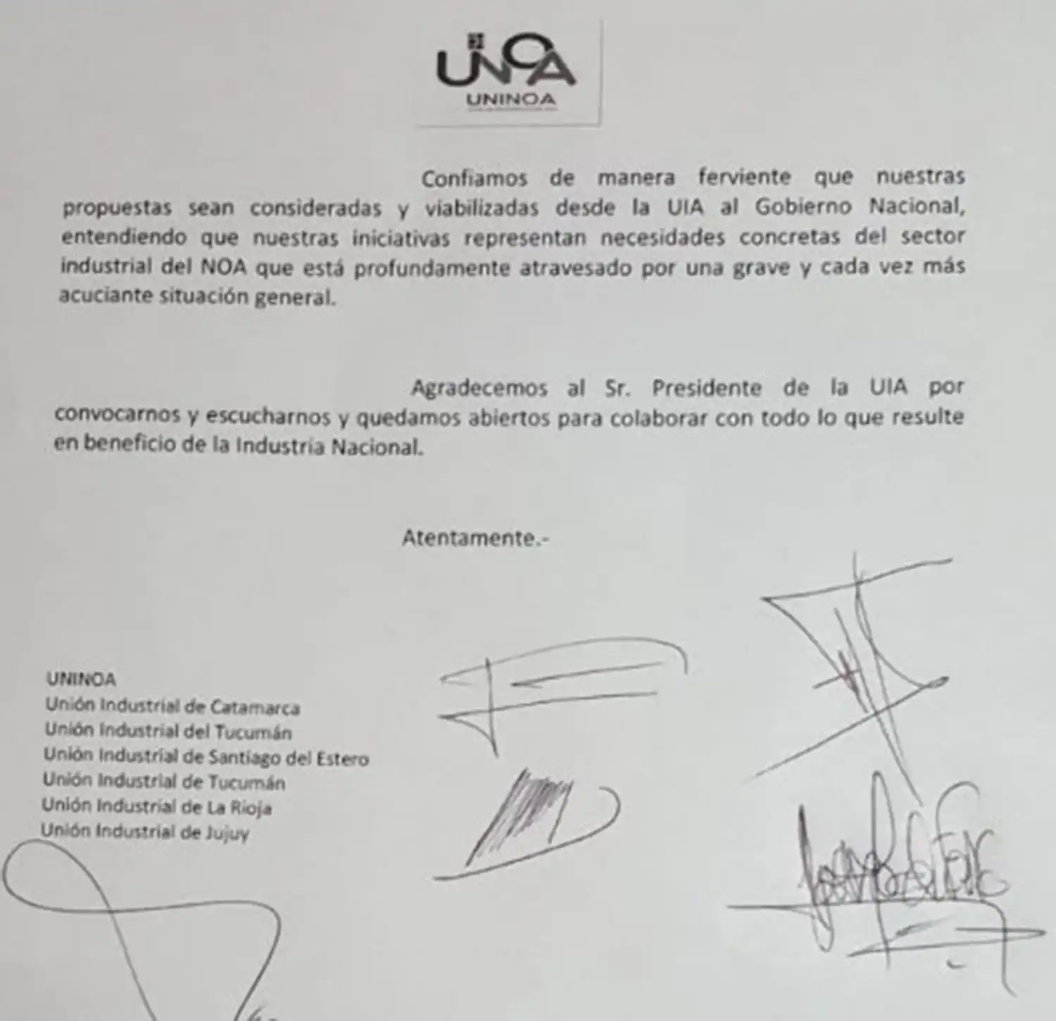 Industriales del NOA reclaman seis medidas urgentes al Gobierno