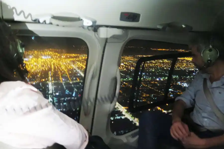 DESDE EL AIRE. La Policía recorrió la zona en helicóptero.