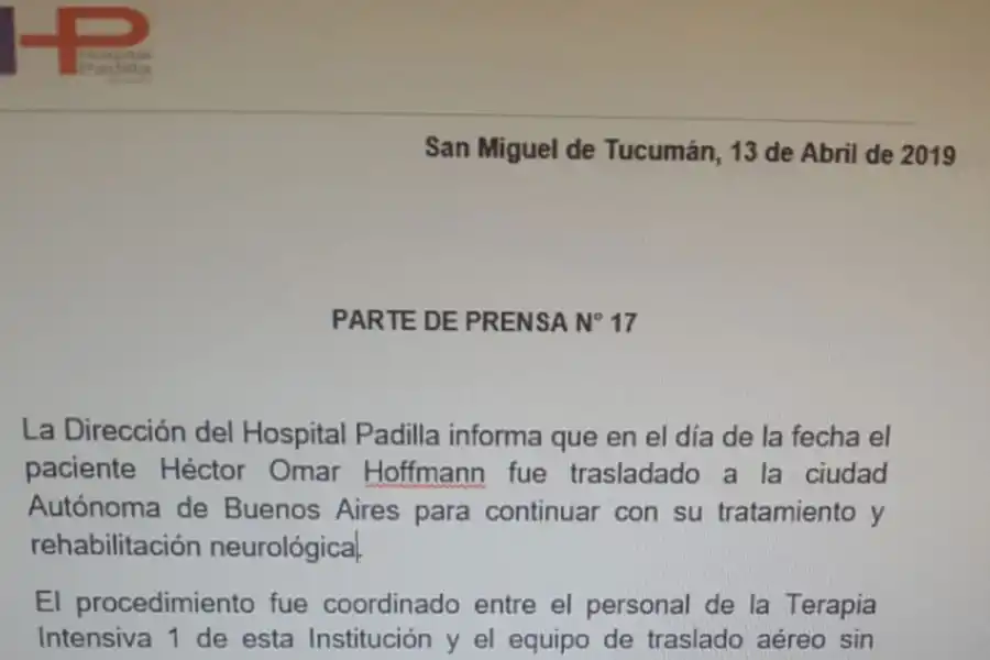 Trasladaron a Sergio Denis a Buenos Aires