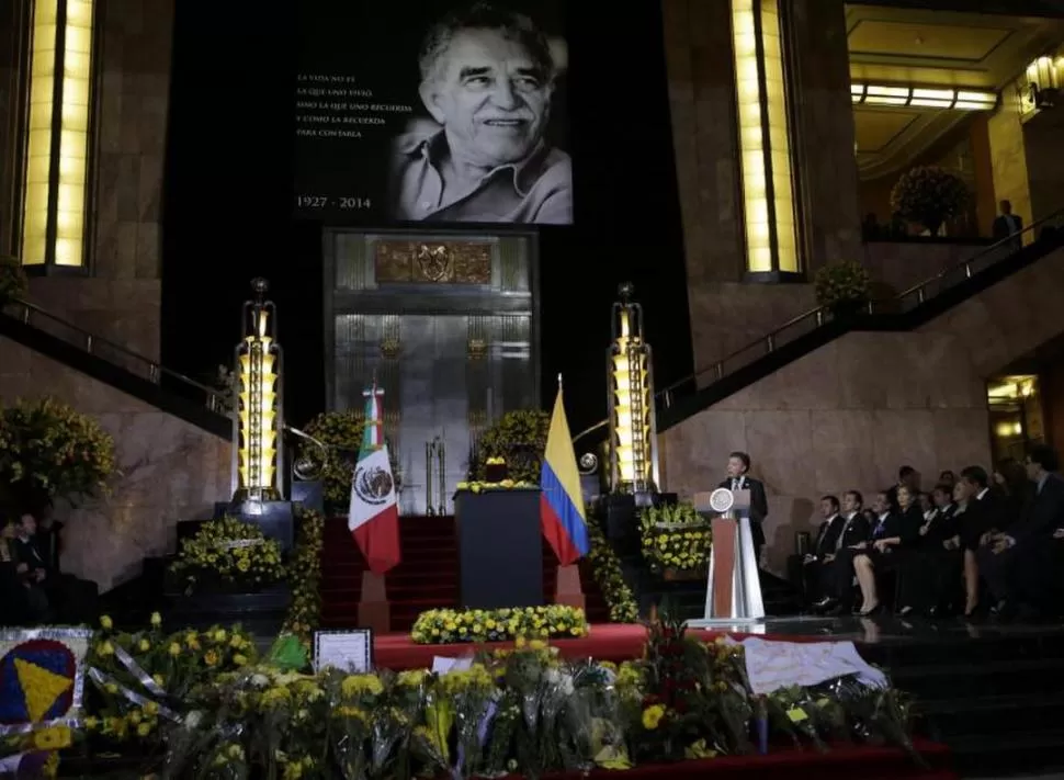 LA DESPEDIDA. Gabo falleció el 17 de abril de 2014. El ex presidente Juan Manuel Santos lo calificó como el mejor colombiano de todos los tiempos. reuters 