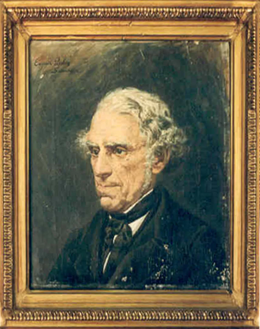 DALMACIO VÉLEZ SARSFIELD. El célebre jurisconsulto, en un retrato al óleo de Eugenia Belín Sarmiento. 