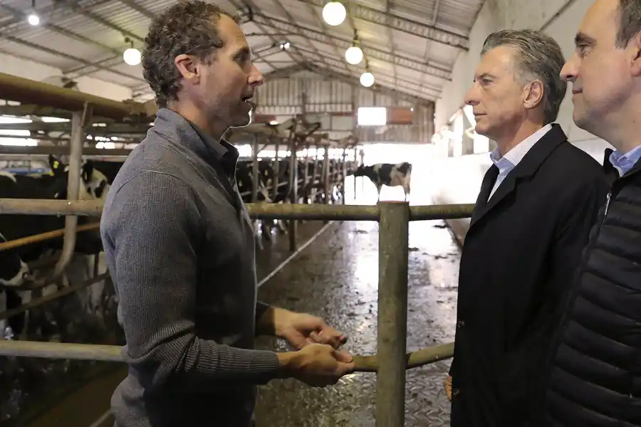 Macri, durante su visita a Santa Fe. TÉLAM