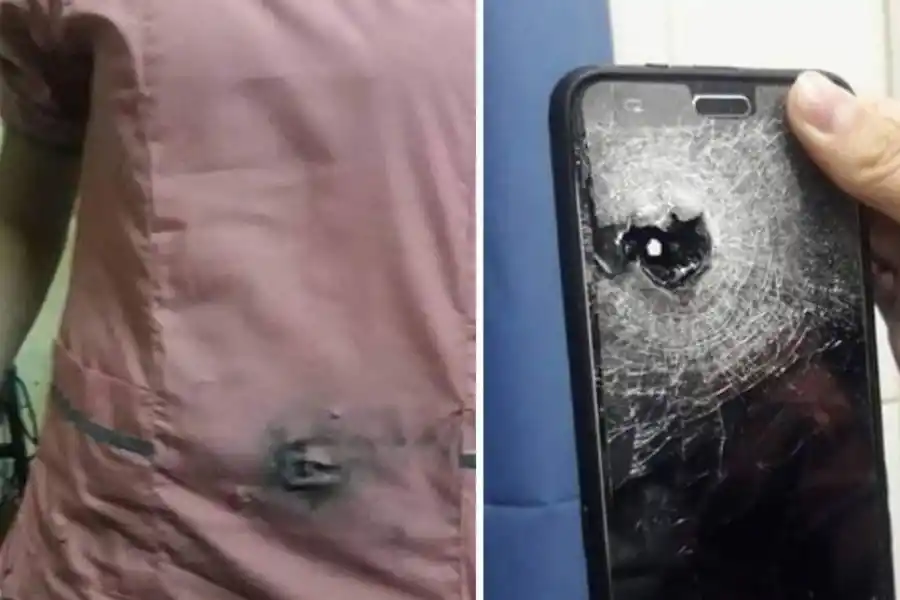 La joven a la que el celular le salvó la vida: “es un milagro que no me haya pasado nada grave”