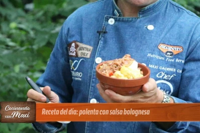 Hoy, en Cocinando con Maxi: polenta con salsa bolognesa