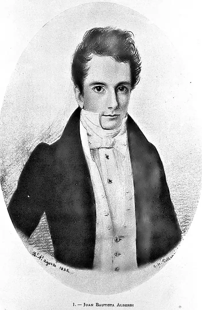 JUAN BAUTISTA ALBERDI. Es el retrato más antiguo que se le conoce, dibujado por Carlos Enrique Pellegrini en 1832.