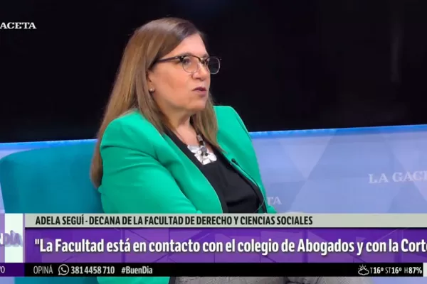 La Justicia no goza de la confianza de la gente”, aseguró Adela Segui