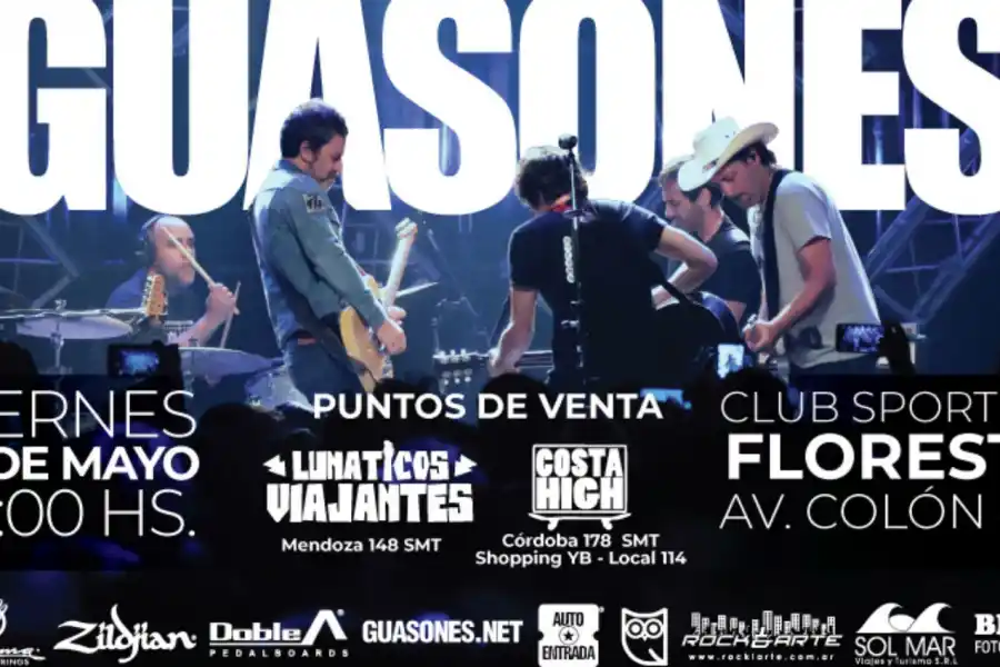 Guasones vuelve a Tucumán con todo su rock