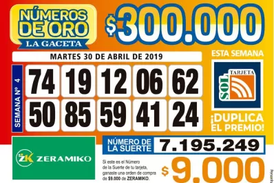 Los Números de Oro de LA GACETA