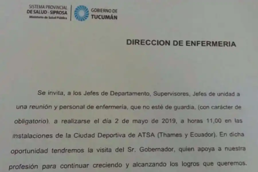 Obligan a funcionarios y empleados de Salud a participar de un acto político