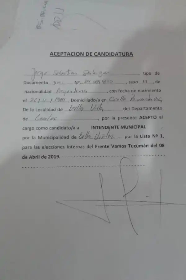 ACEPTACIÓN INTERNA. Salazar había cumplido los plazos internos de Vamos Tucumán; ahora será candidato por otro espacio.