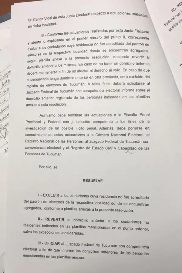 La Junta Electoral excluye a 451 votantes truchos del padrón en el interior