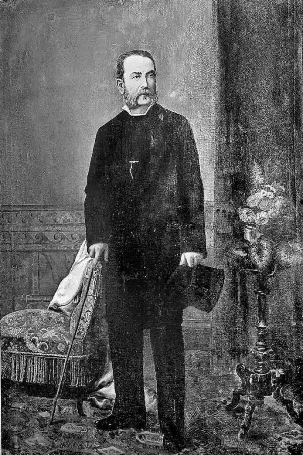 ANGEL CRUZ PADILLA. Retrato del distinguido hombre público, en el óleo que ejecutó el pintor Santiago Falcucci