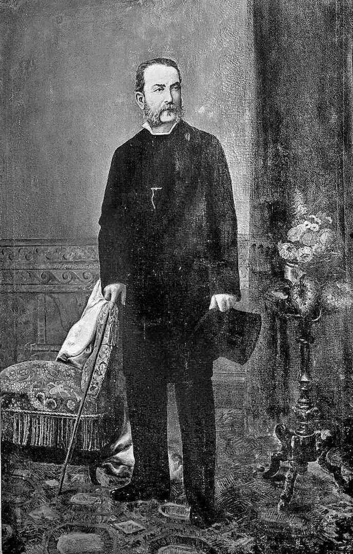 ANGEL CRUZ PADILLA. Retrato del distinguido hombre público, en el óleo que ejecutó el pintor Santiago Falcucci