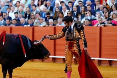 Indignación mundial: le limpia las lágrimas con un pañuelo a un toro antes de matarlo