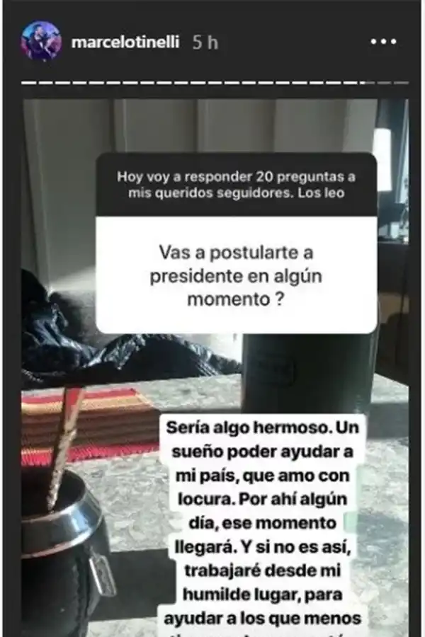 Marcelo Tinelli quiere ser Presidente: sería algo hermoso