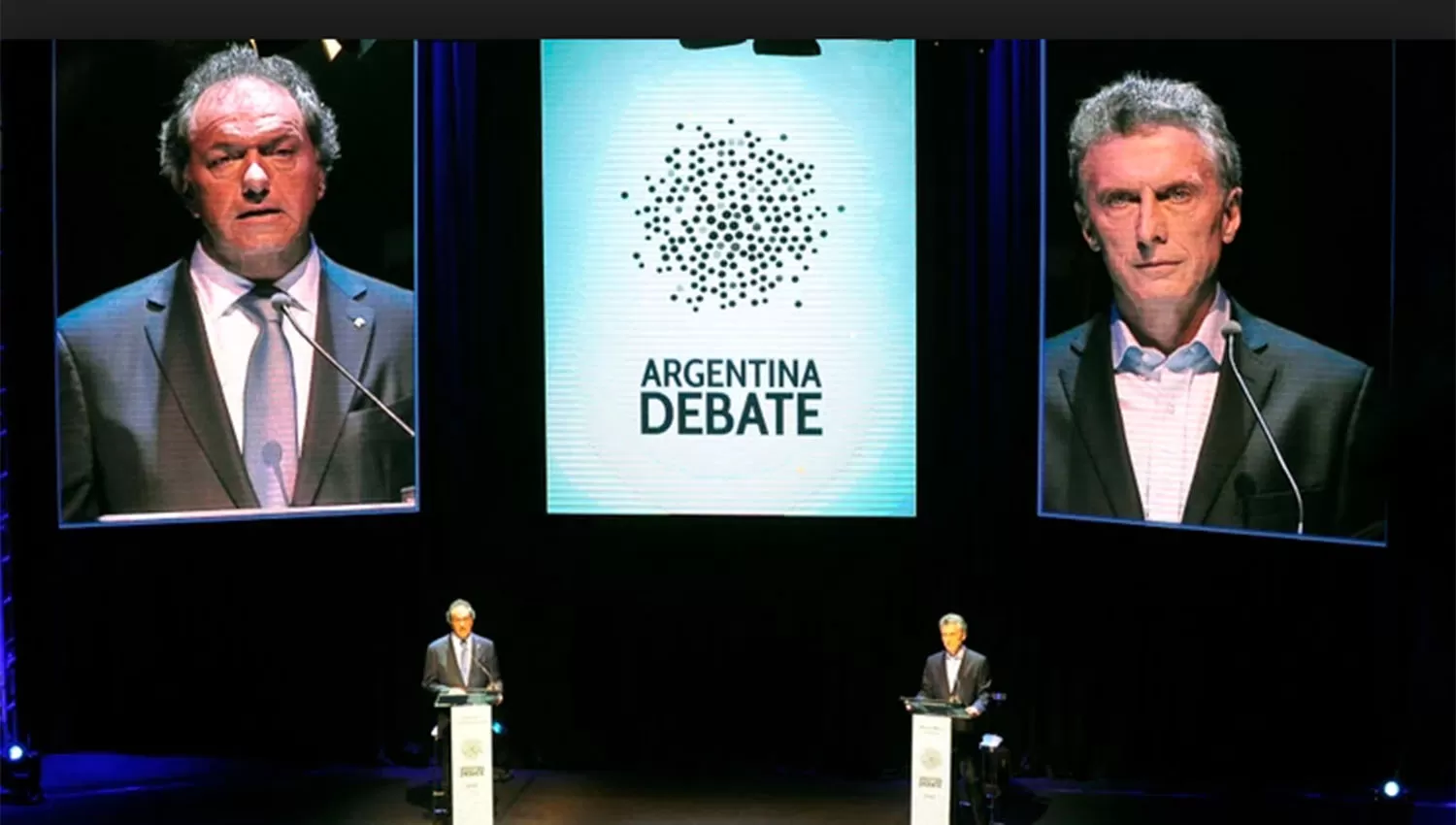 El debate presidencial de 2015, entre Scioli y Macri.