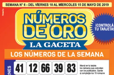 Controlá tu tarjeta: la grilla completa de los Números de Oro