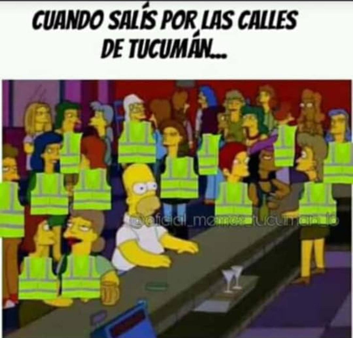 Los tucumanos se divirtieron compartiendo memes sobre los chalecos reflectivos