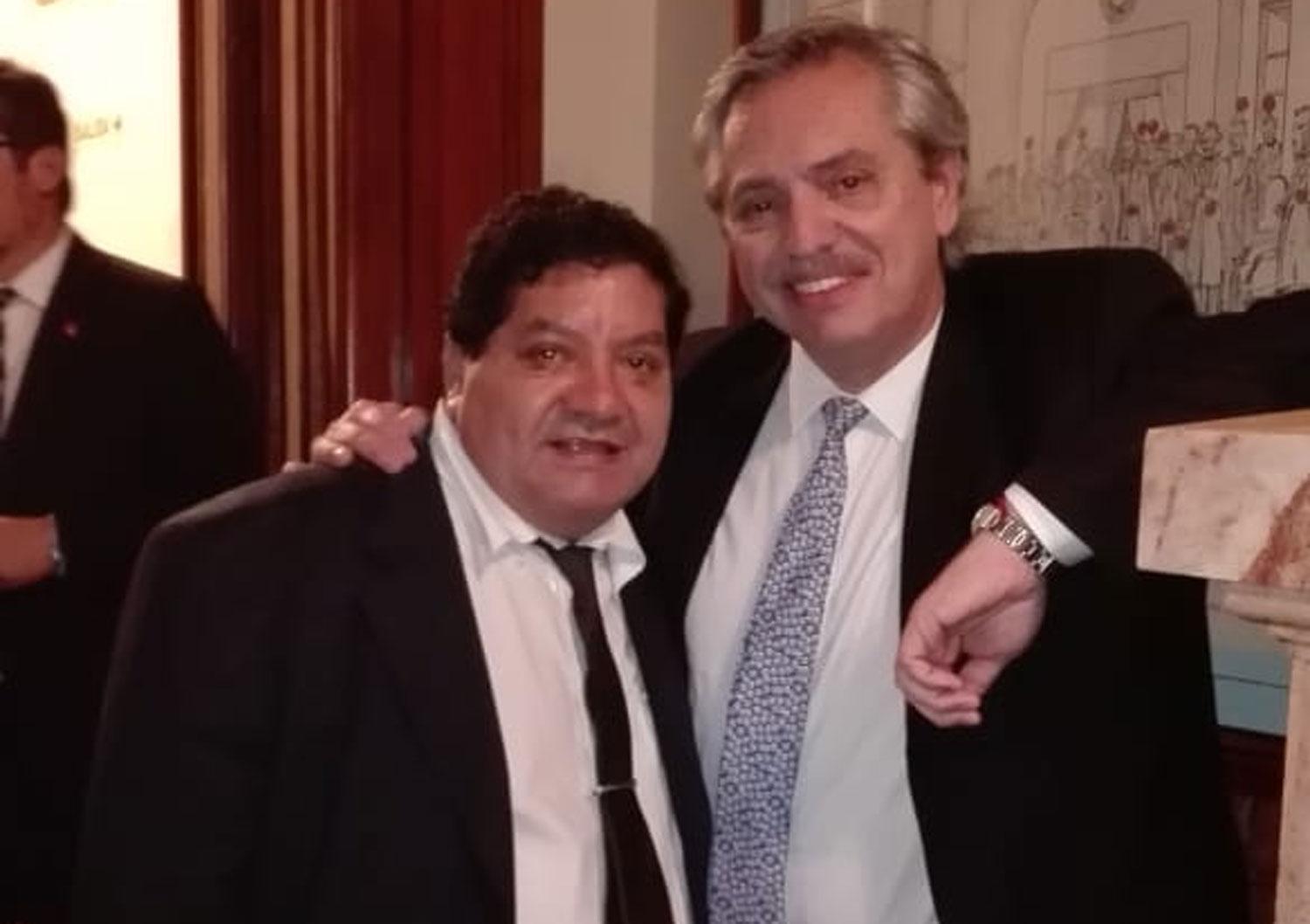 PARTE. José Orellana junto a Alberto Fernández.