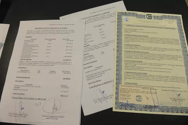 Alfaro cambió su camioneta y adquirió un departamento