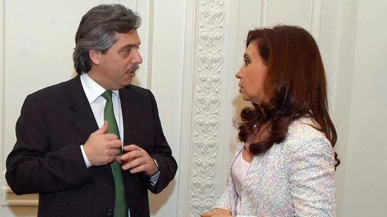 Alberto Fernández, en una charla con Cristina Fernández.
