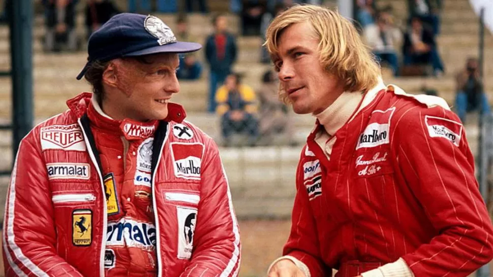 AMIGOS Y RIVALES. Junto al británico James Hunt, una relación que llegó al cine.