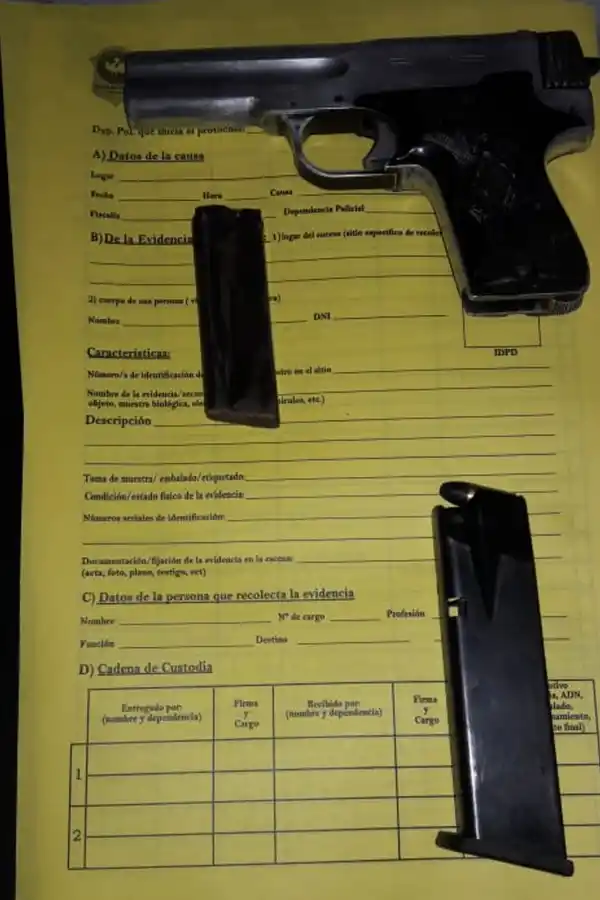 CALIBRE 22. La pistola secuestrada.