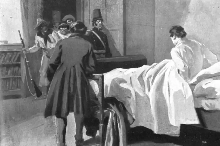 BELGRANO ENFERMO. Los golpistas de 1819 irrumpieron en su casa para arrestarlo, ultraje que el médico impidió. 