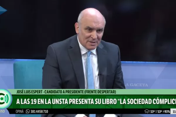José Luis Espert presenta hoy su libro La sociedad cómplice