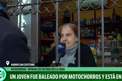 A toda hora hay tiros, dijo una vecina del joven baleado en San Cayetano