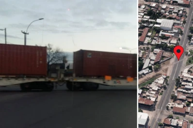 Un tren quedó varado sobre las vías de Siria y Perú
