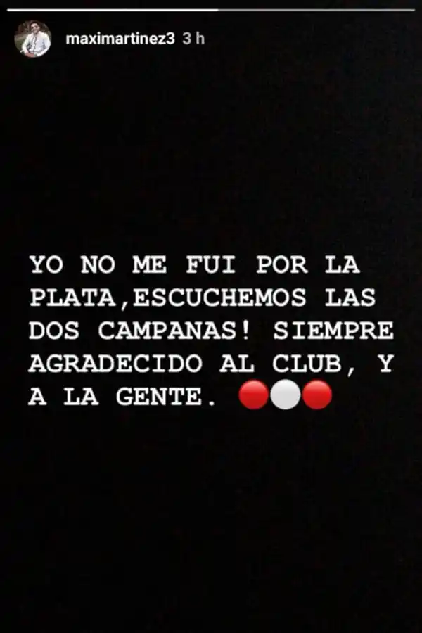 EL ANUNCIO DE MAXI. Confirmó su salida en Instagram.