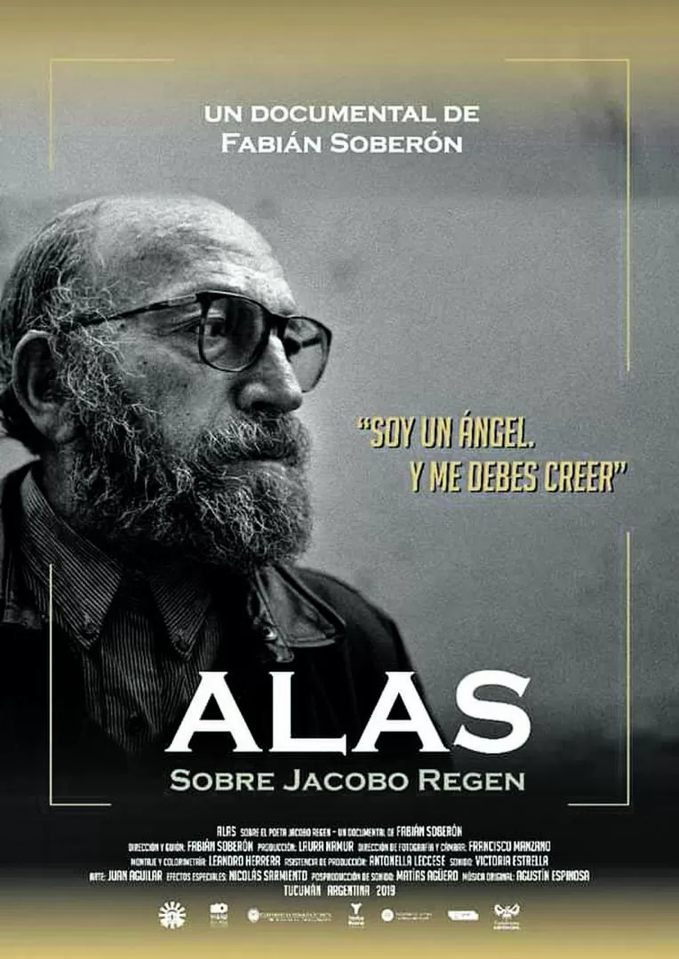 POETA FILMADO. El salteño Jacobo Regen es el protagonista de “Alas”, el documental de Fabián Soberón sobre su obra literaria y su propuesta vital.  